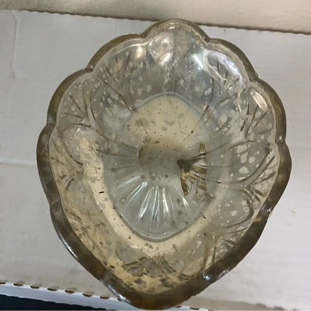 Accent Decor Gold mercury Carraway Pedestal Dish Flower Vase Wedding Centerpiec